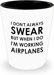Airplane Mechanic Shot Glass - Funny Aviation Gift