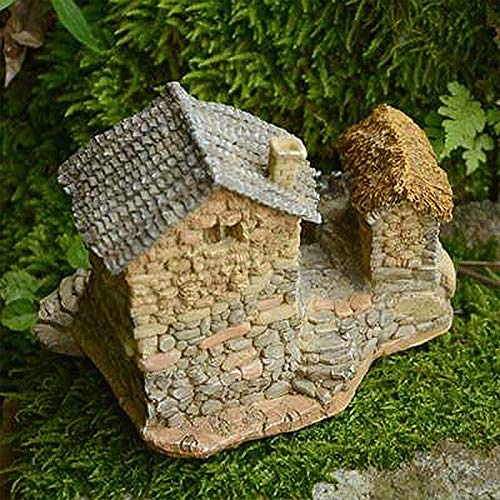 Zsqzjj Micro Landscape Resin Model Office Decoration Handmade Art Fairy Tale Statue Garden Floor Pot Mini House Decoration #TOP2
