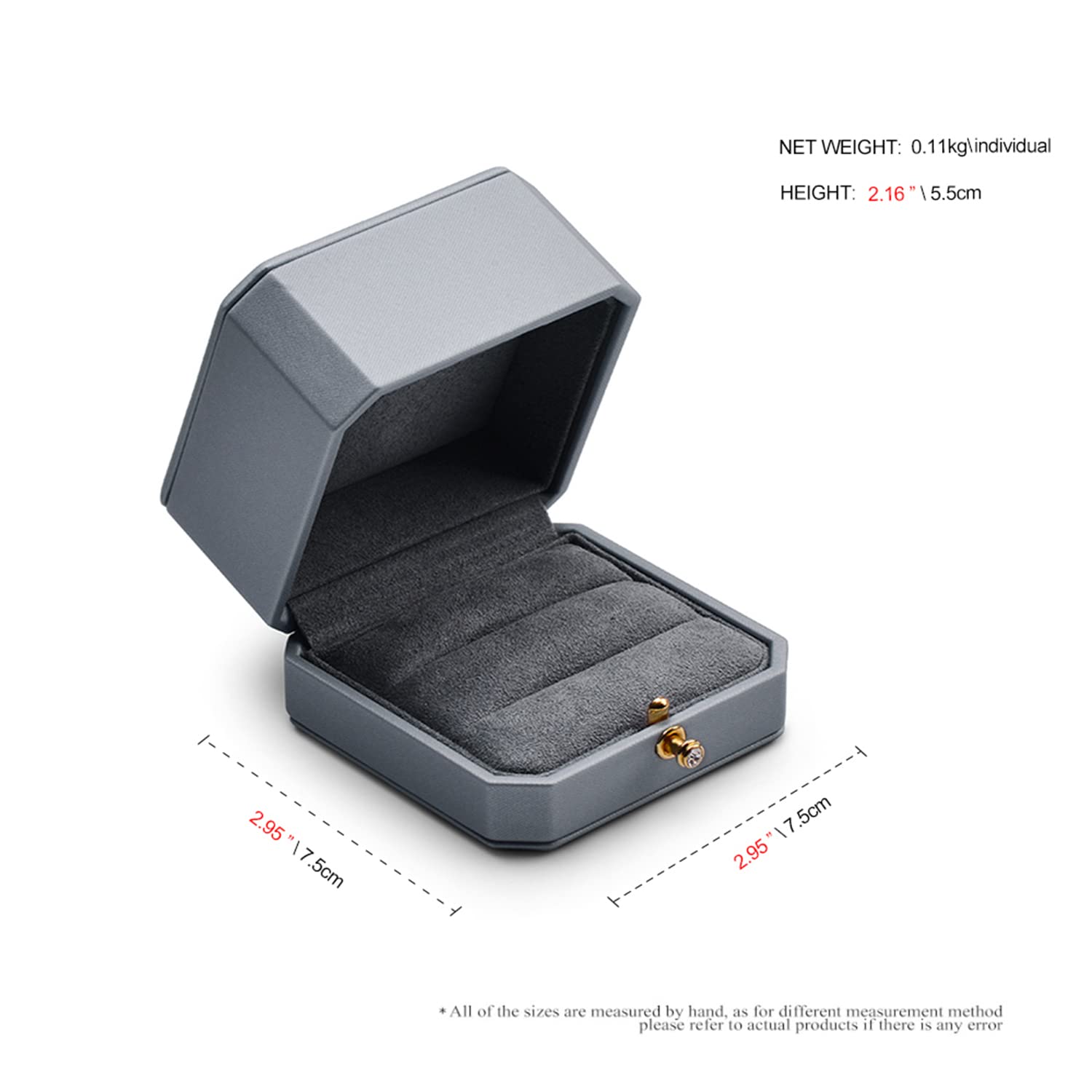 Amazon｜Woodten レザーダブル指輪ケース、デュアルリング