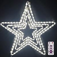 Amazon.co.jp: イルミネーション 屋外用 モチーフライト 星 4重 55