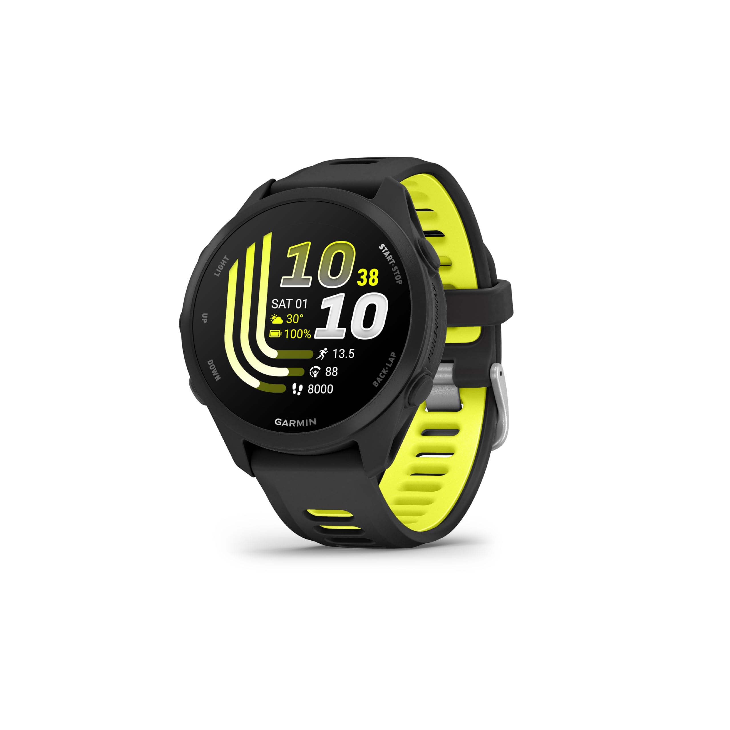 Garmin Forerunner® 170 Music, GPS Running Smartwatch, Advanced Training Metrics and Recovery Insights Plus Music Storage, Black with Black/Amp Yellow Band-picture-19