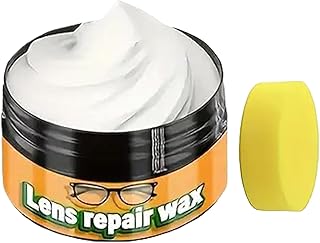 メガネ用傷修復ワックス - 約35ml くもり止め ポータブル 除去剤 | ガラスレンズ 傷修復 キット,カメラ スマートフォン サングラス 画面 車 ドライブ ゴルフ オフィス 学校 用