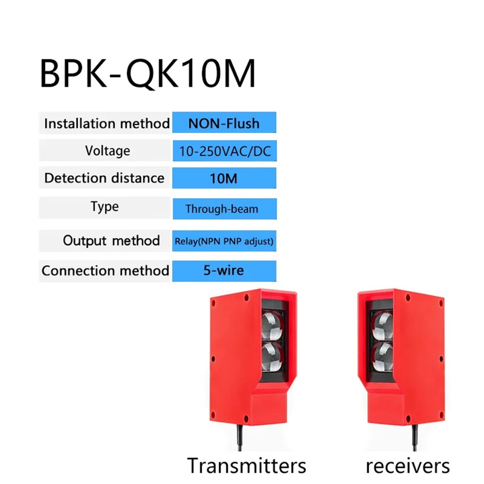 Fotoelektrischer Sensor E3K 20M 60M Erfassungsabstand Lichtschranke Sensor 24V 110V 220V Näherungssensor