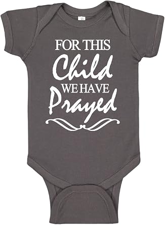 Aidens Corner Baptism & Christening Baby Bodysuit For This Child We Have Prayed Religious Infant Outfit