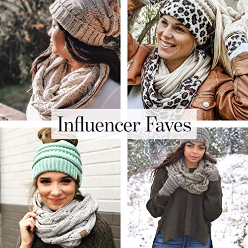 Slouchy Beanie & Infinity Scarf - Confetti Purple #TOP7
