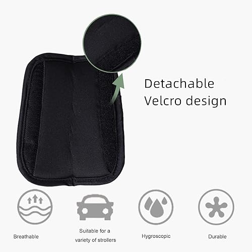 Miniatura 3 de 2 piezas de almohadillas para correa de asiento de automóvil, correas de asiento de automóvil, fundas de hombro para bebés y niños, fundas para