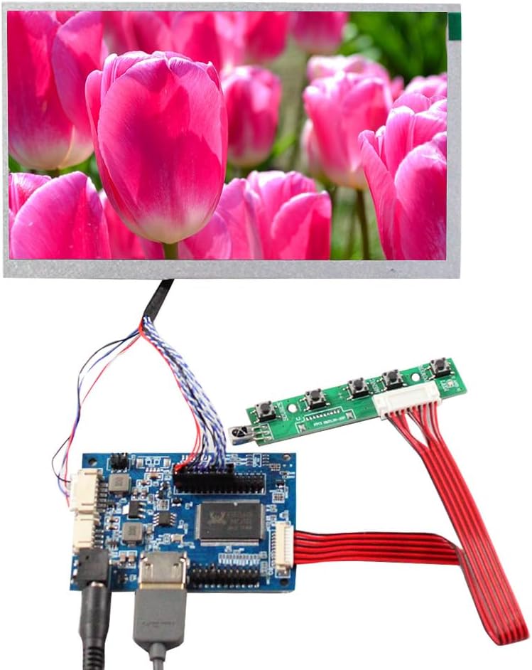 7 inch 1024x600 1000nit TFT LCD Screen 20 pins and Audio LVDS Controller Board VS-TY2660H-V661