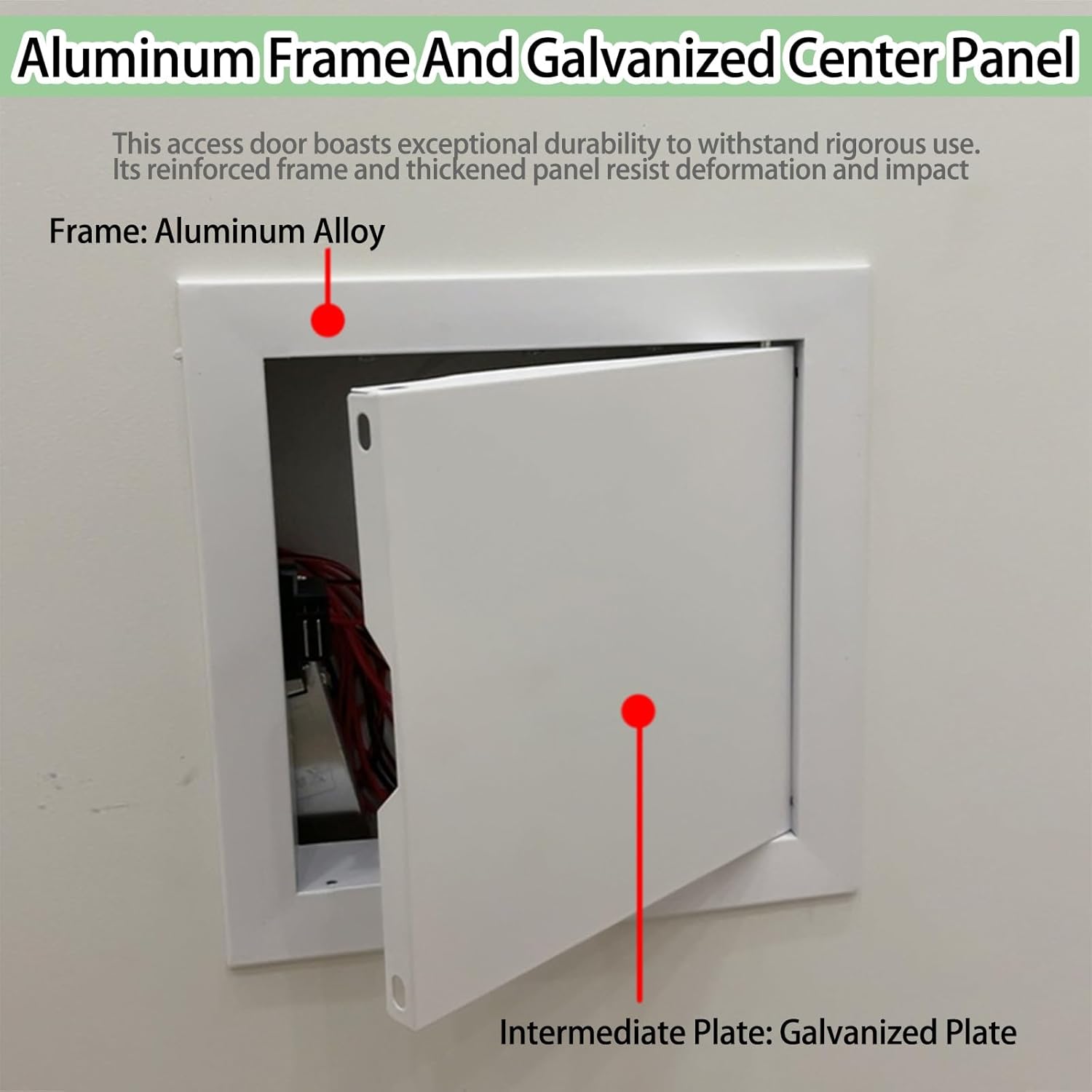 アクセスパネル 配管プッシュツーオープンアクセスパネル200x200 / 300x300 / 400x400 mm、バスルーム/電気