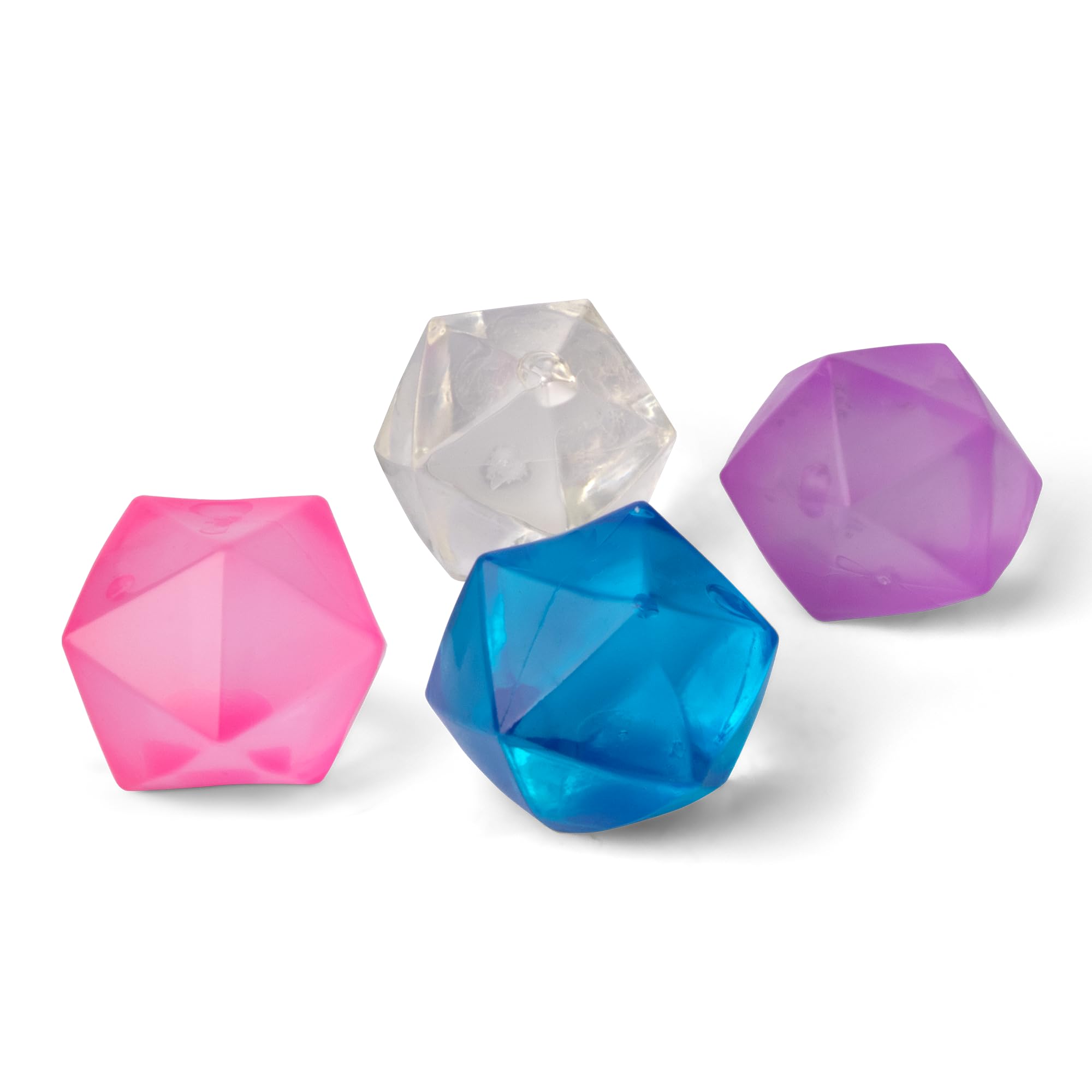 4 Ice Gel Fidget Stress Toy - Soft Squishy, Anxiety Relief, For Kids & Adults, ADHD, Austism Sensory Toy (4 Stress Diamonds)