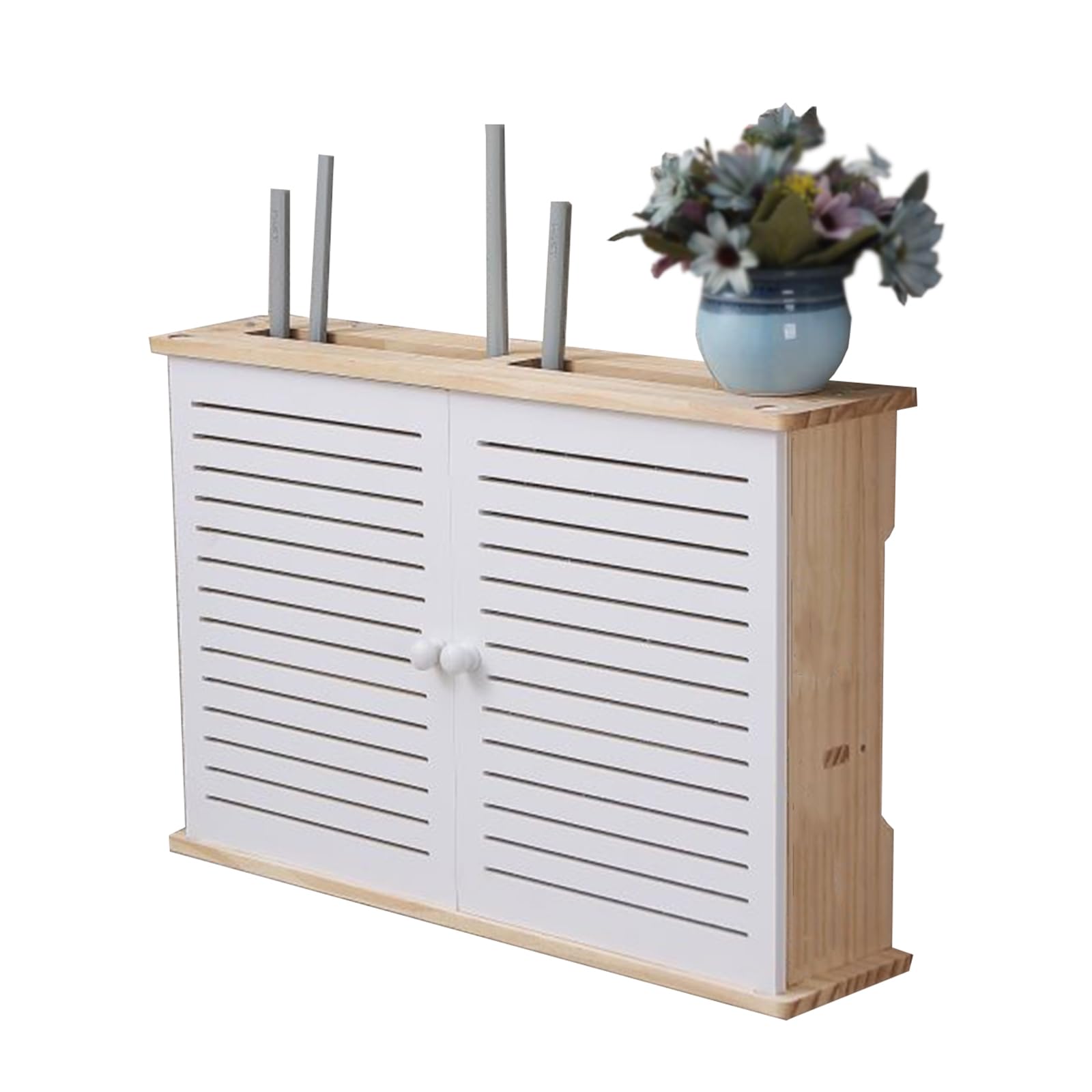 Lar Router Wandhalterungsregal – kreatives schwebendes Regal für Router- und Kabelmanagement – Aufbewahrungslösung für Zuhause – 9 Größen (48 x 11 x 40 cm)