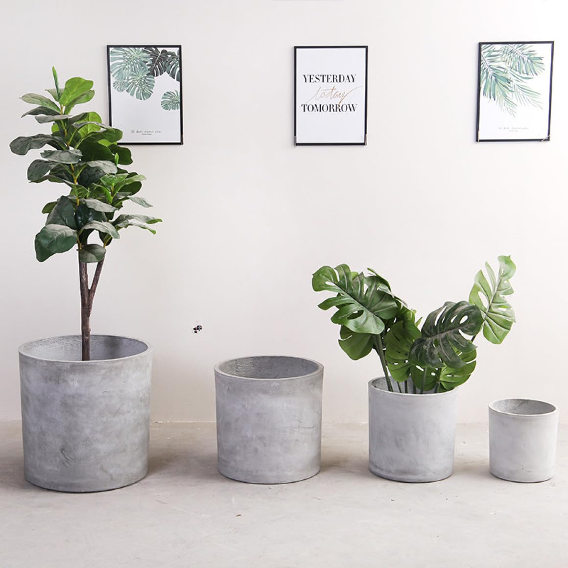 Amazon.co.jp: 鉢植え 植木鉢 プランター セメント植木鉢 観葉植物の鉢