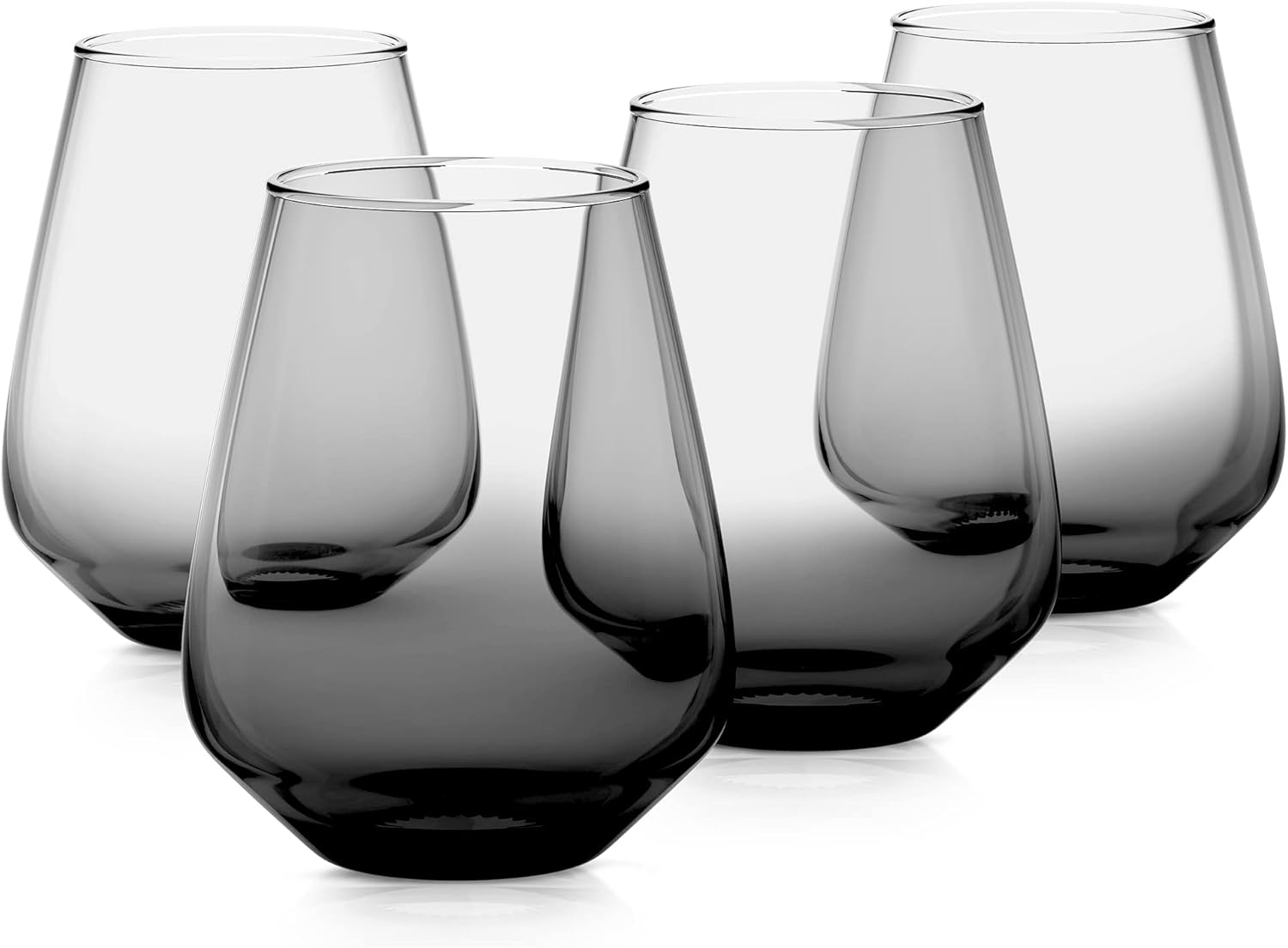 RAKLE Stemless Wine Glasses Set of 4 Gradient Black