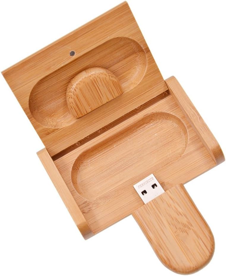 Pen Drive 64GB Creative USB 2.0 Flash Drive - Carbonized Bamboo Wooden Memory Stick Zip Drive - FEBNISCTE Flash Disk Thumb Drive for Boys/Children/Students