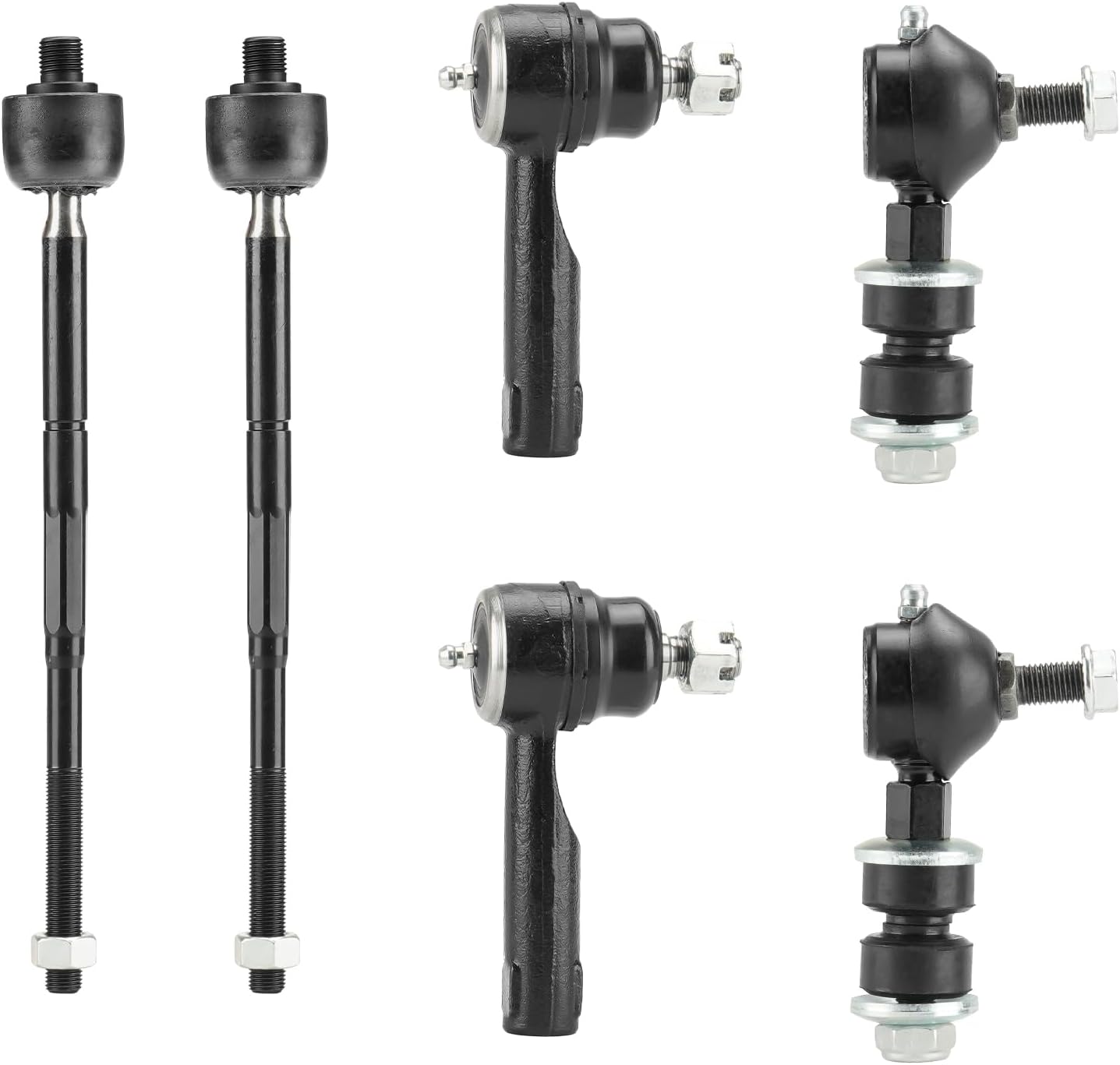 Front Lower Control Arms for Nissan Sentra 2001 2002 2003 2004 2005 2006 with Ball Joint Sway Bar Links Tie Rod Ends Suspension Kit - Driver and Passenger Side K620359 K620358 K9543 ES2814 EV380 8PCS