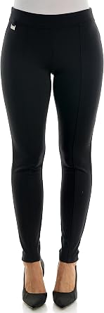 Zac & Rachel Womens Pull on Ankle Pant with Metal Tab