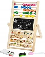 Vista 1 de Children Multifunction Drawing Board Abacus Learning Calculation Stand Montessori Counting Cognition Board Wordpad Letters Math Learn Toys Blue