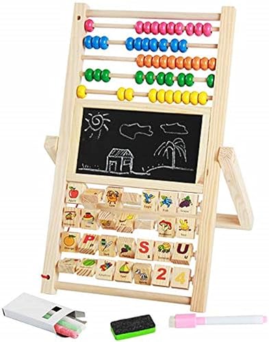 Tablero de dibujo multifunción para niños, soporte de cálculo de aprendizaje de ábaco, tablero de cognición de conteo Montessori, Wordpad, letras,