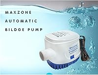 Vista 5 de Bomba de agua sumergible automática para barco de sentina 12 V 1100 GPH Auto con interruptor flotante, salida de 1-1/8", compacta para barco marino