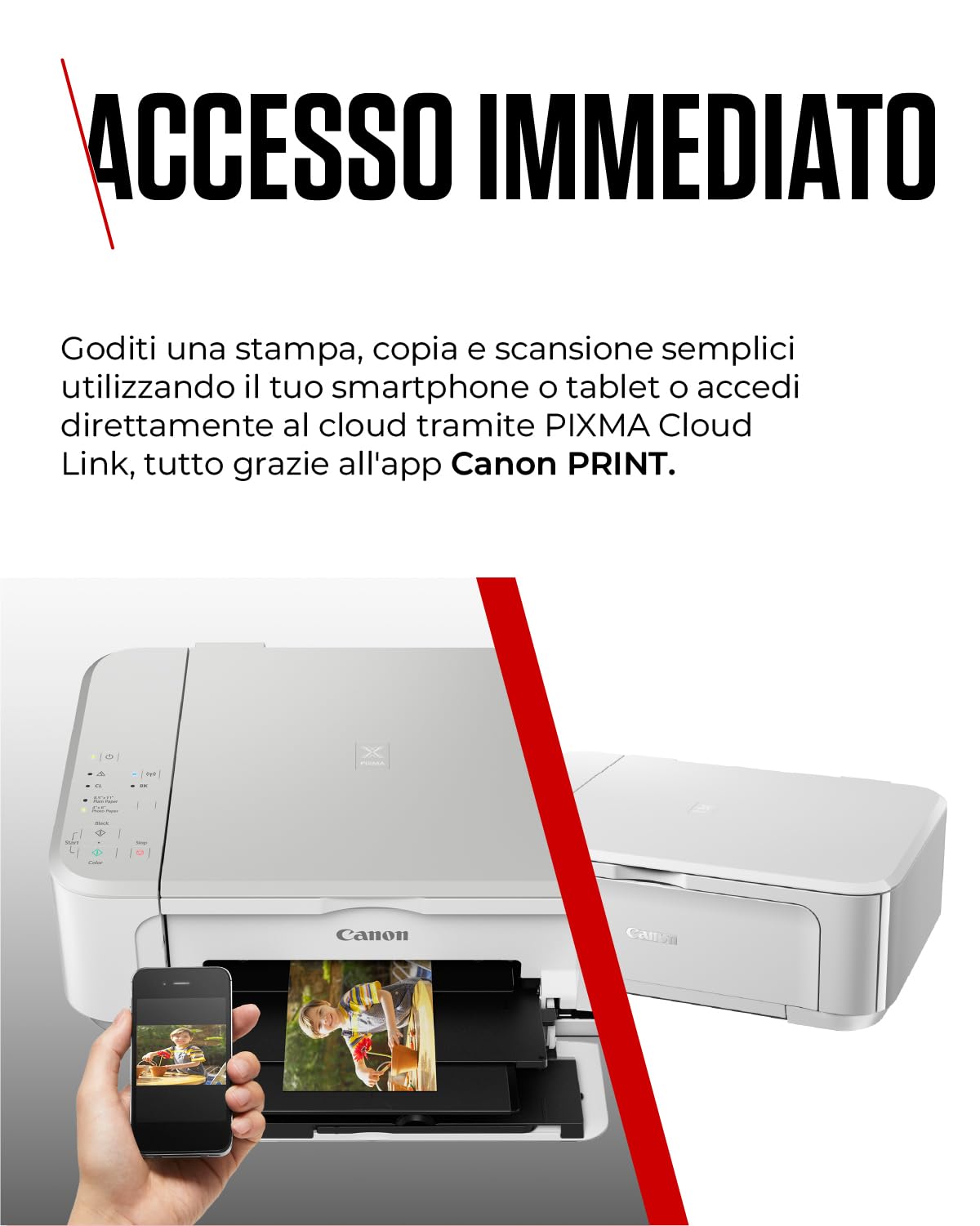 Canon PIXMA MG3650S Stampante Multifunzione Wireless per Casa