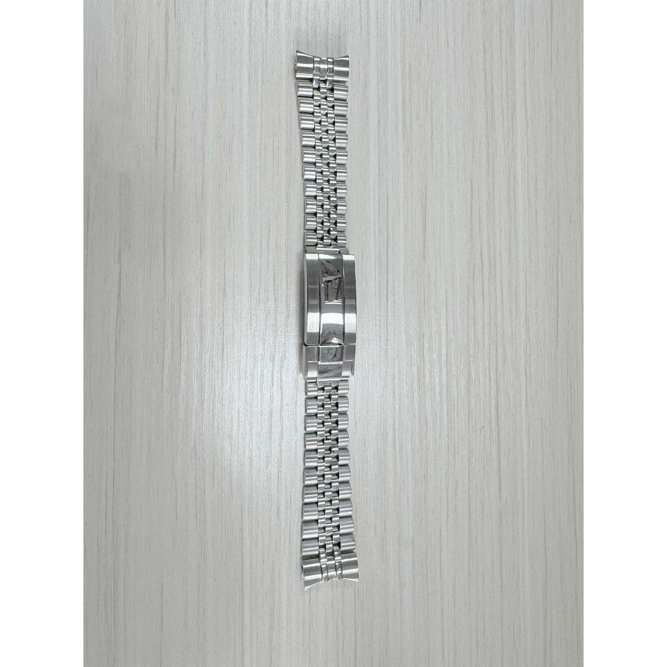 YEELAMKOK Watch Strap Stainless Steel Five-Bead Strap Wristband Fit for 20MM NH35 Watch Case