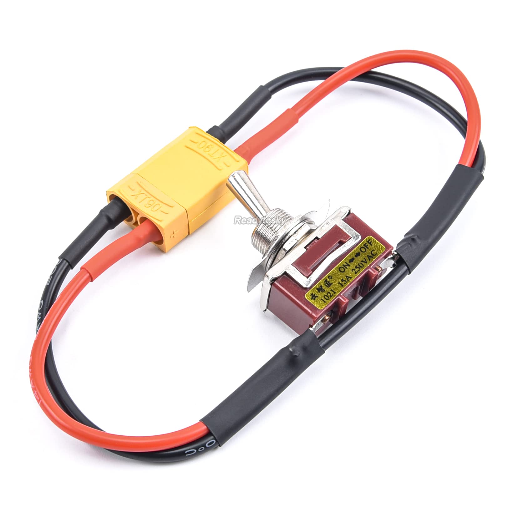 Toy Accessories Large Current High Load Power Supply Switch with T Plug XT60 XT90 Connector for RC Aircraft Model ESC Battery Parts(XT90 Plug AWG12)