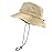 woogwin Waterproof Bucket Rain Hat with Chin Strap Quick Dry Packable Boonie Sun Hat Safari Hat UV Protection(Khaki)