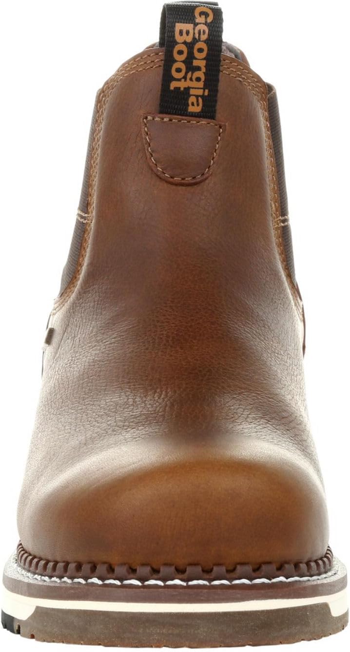 Georgia Boot AMP LT Wedge Steel Toe Waterproof Chelsea Work Boot