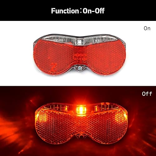 Miniatura 5 de Vincita Luz trasera 3 LED rojo súper brillante, liberación rápida con baterías para bicicletas y bicicletas