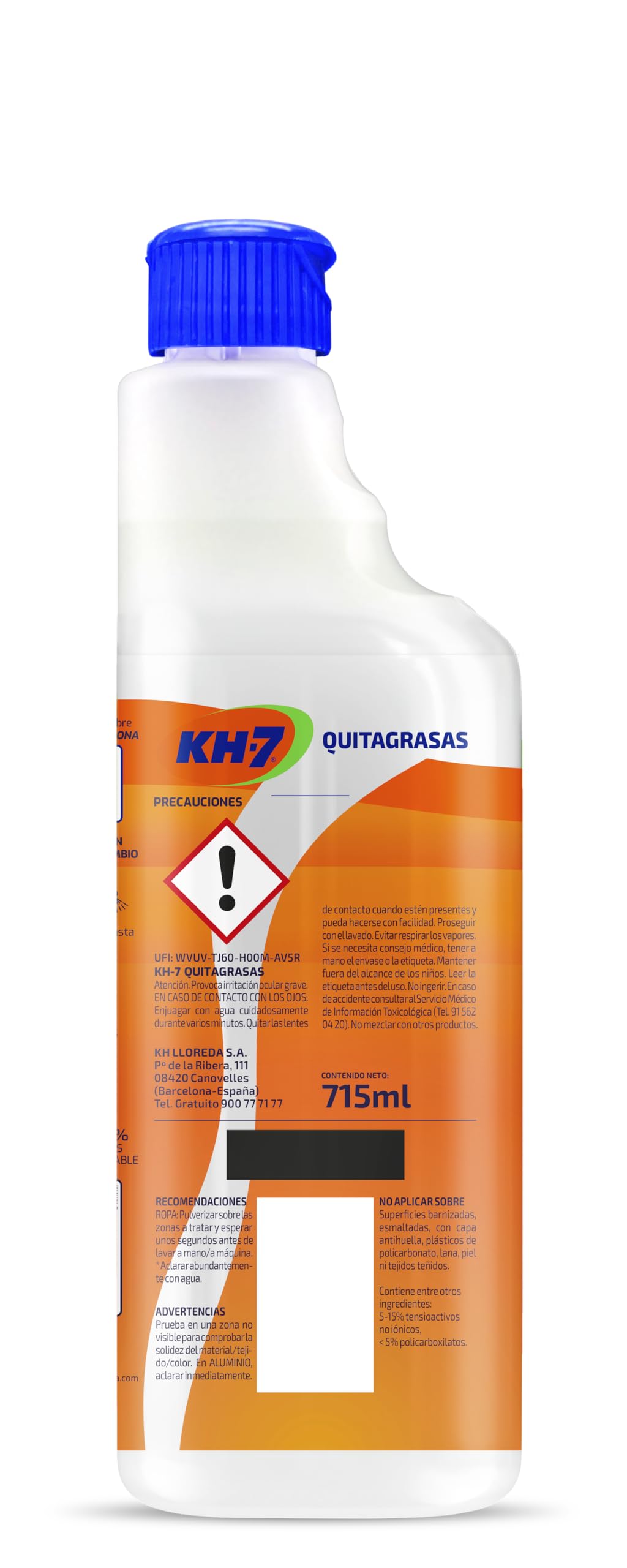 KH7 Quitagrasas Desengrasante 715 mL Elimina Grasa y Suciedad
