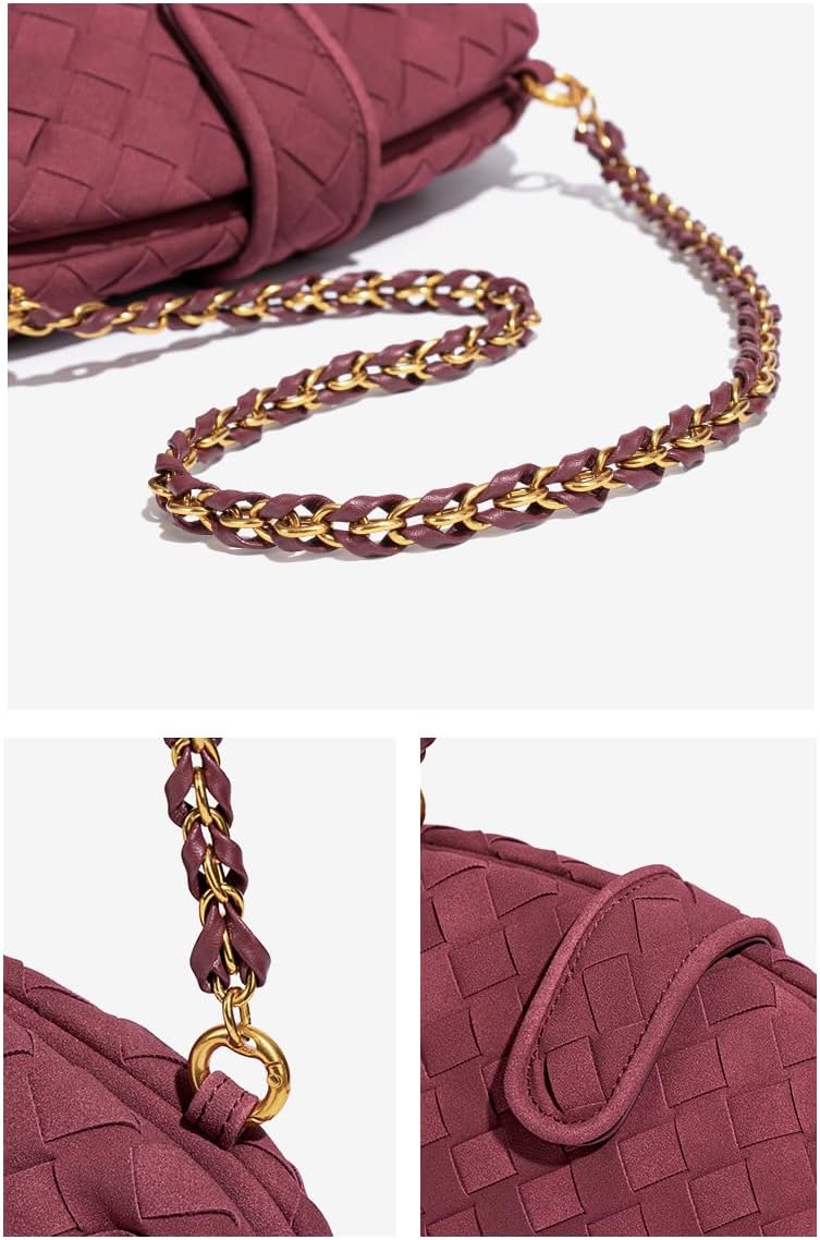 Molodo Woven Bags for Women Shoulder Bag PU Leather Handwoven Crossbody Bag Satchel Woven Purses - Image 5