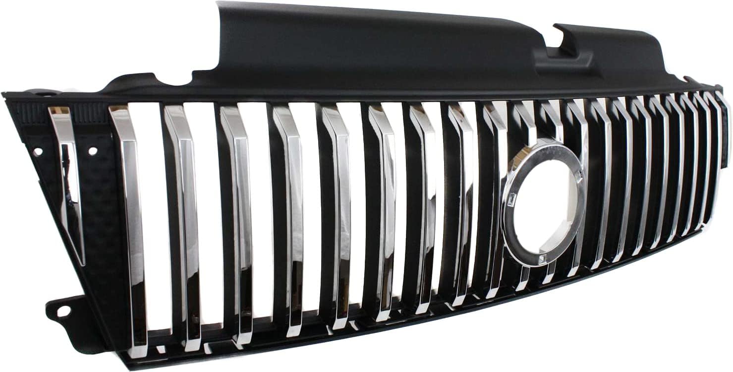 Garage-Pro Grille Assembly for MERCURY MARINER 05-07 Plastic Ptd-Black Shell/Chrome Insert