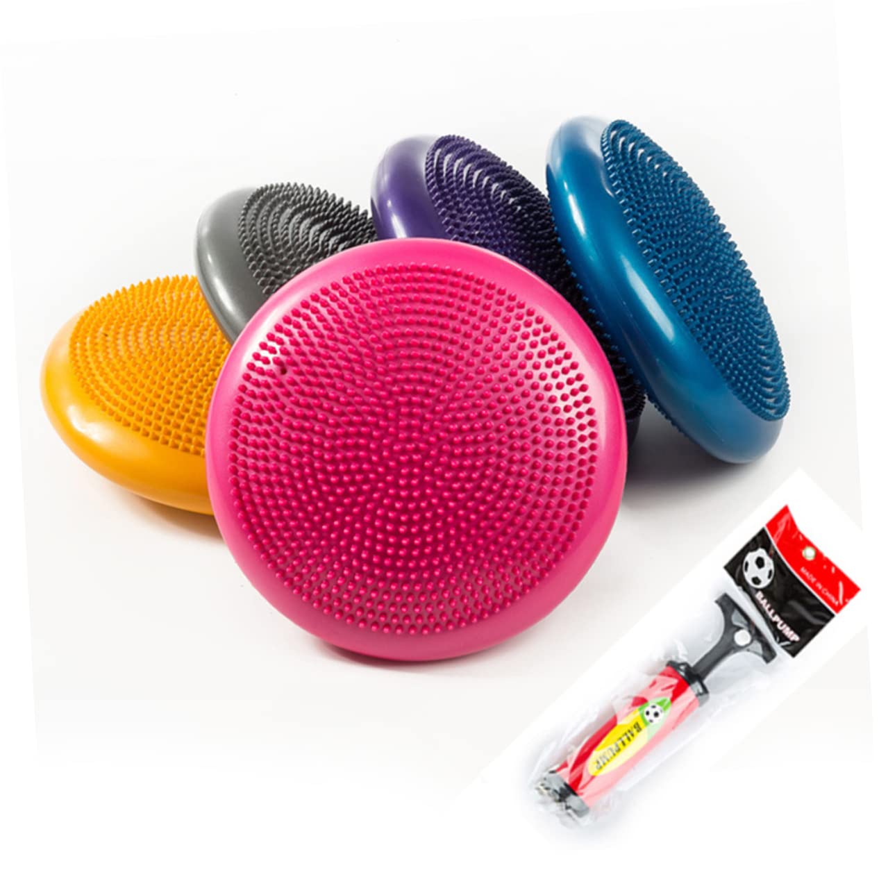 Cuscino di Equilibrio Gonfiabile Porpora in Pvc Pompa Manuale | Disco Wobble per Adulti e Ragazzo Ragazza, Aiuta a Migliorare Bilanciamento e Supporto Lombare