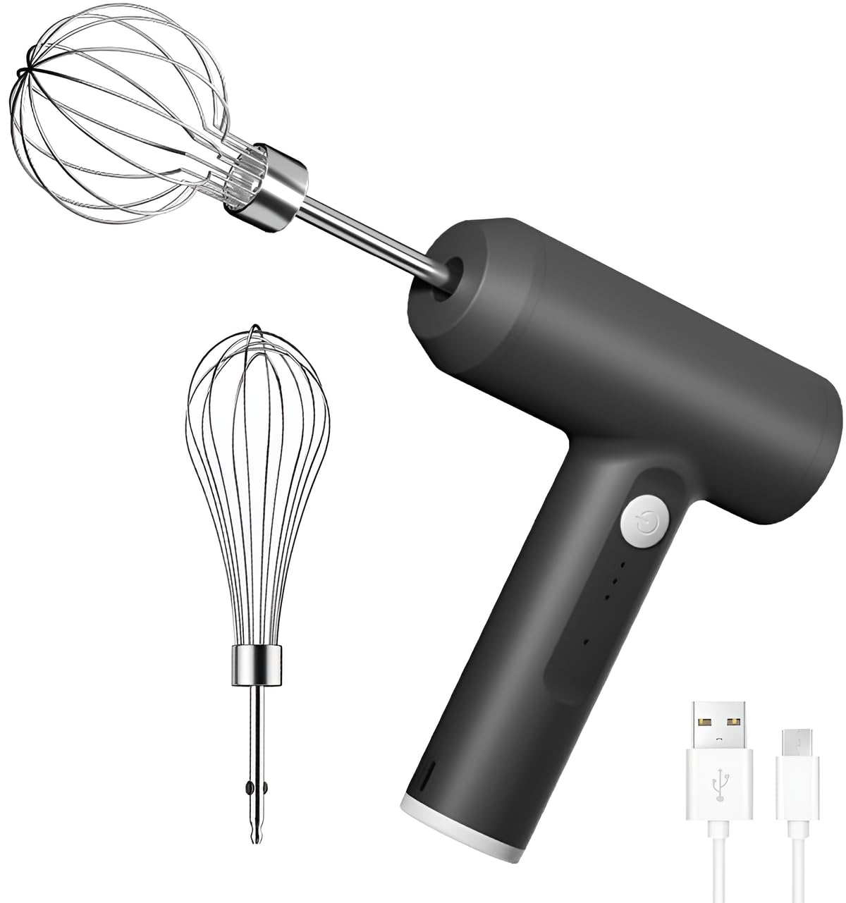 Amazon | ハンドミキサー 小型サイズ泡立て器 電動マドラー コードレス