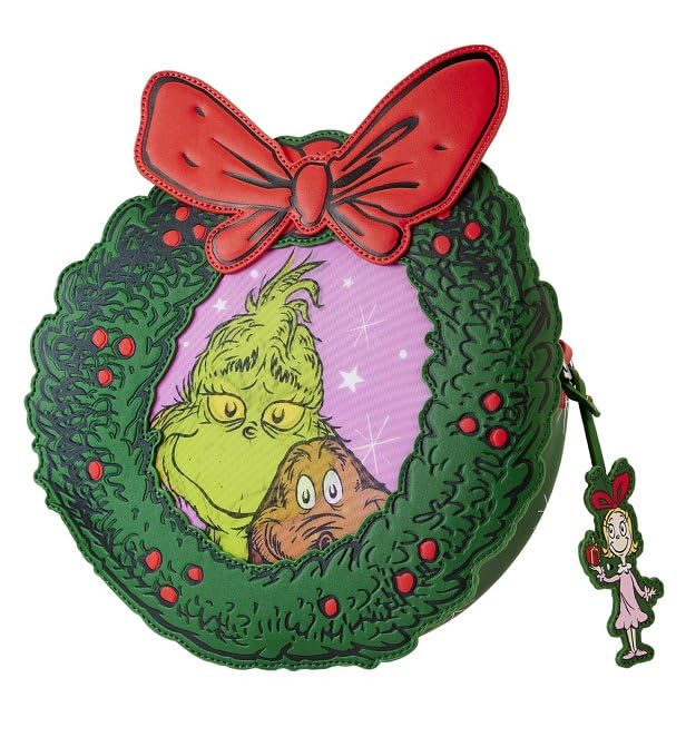 Loungefly Dr. Seuss Grinch Christmas Wreath Crossbody Bag2