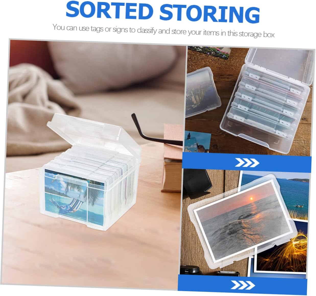 Homoyoyo Photo Storage Containers Card Organizers Greeting Card Storage Photo Keeper Easy