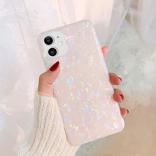 Miniatura 3 de J.west Funda para iPhone 11, diseño brillante nacarado de lujo, translúcido, transparente, suave, de silicona de poliuretano termoplástico, funda