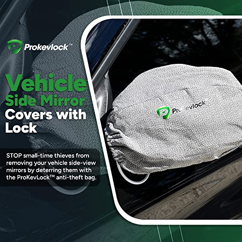 New & Improved Prokevlock Vehicle Side Mirror Covers With Lock - Anti-Theft Mirror Cover With Uhmwpe & Hppe Level V - Fits All Cars, Suvs, & Trucks - Protection From Ice & Bird Droppings #TOP1