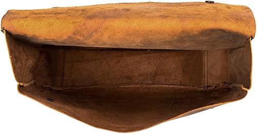 Miniatura 6 de TUZECH Carpeta de cuero vintage para documentos, estuche para archivos, artículos esenciales de oficina y trabajo, hecho a mano, perfecto para