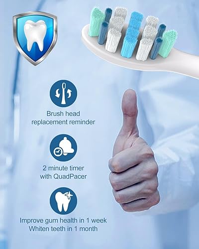 Miniatura 5 de Cabezales de repuesto para cepillos de dientes, compatibles con todos los cepillos de dientes eléctricos Phillips Sonicare a presión