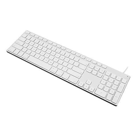 USB Keyboard Comfortable Quiet Keys Aluminum Alloy Belongs to USB Cable Office Keyboard Durable Ultra-Slim Wired Computer Keyboard