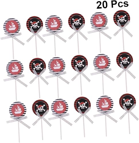 Miniatura 9 de Abaodam 40 pcs pirate Party Favors cake cocktail picks Sandwich picks halloween Food Picks cake decor Birthday cupcake toppers halloween Cake Pick