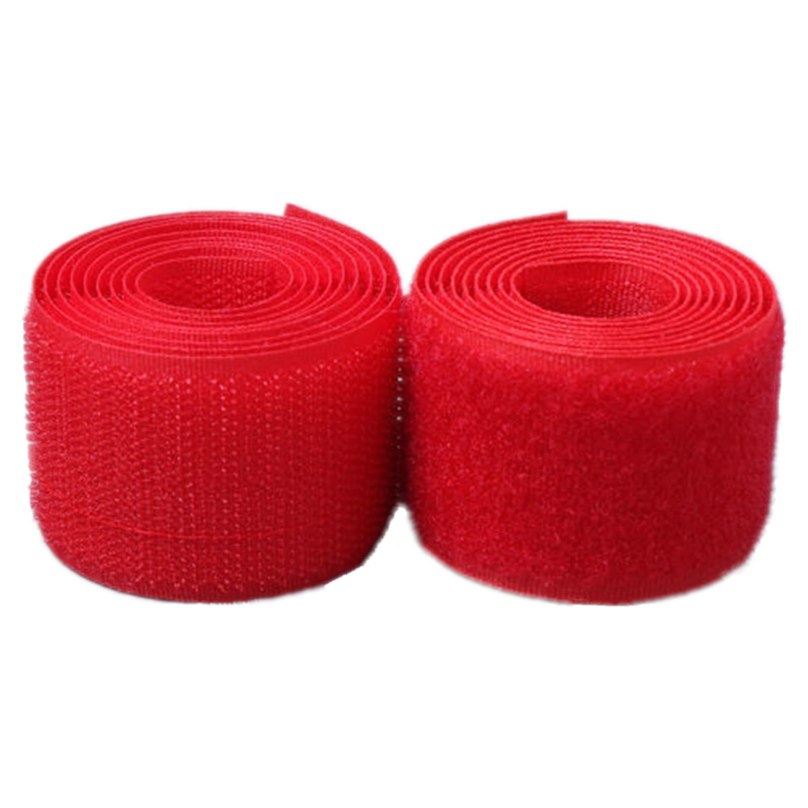Nastri in Tessuto di Nylon Non Adesivi per Cucire Nastro da Cucire con, Strisce di Nylon Posteriori Non autoadesive Larghe 25 mm, Chiusura in Tessuto, Nastro ad Incastro(Red,25MM x 25 Yards)