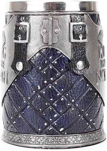 Miniatura 6 de Taza de cerveza personalizada, estilo grabado, taza de cerveza, con cuerno, Dragon King in The North de acero inoxidable, para café, cerveza, tazas