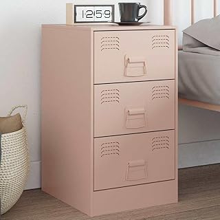 WSJHUHK Muebles, mesas, mesitas de noche, mesita de noche, color rosa, 34,5 x 39 x 62 cm, acero