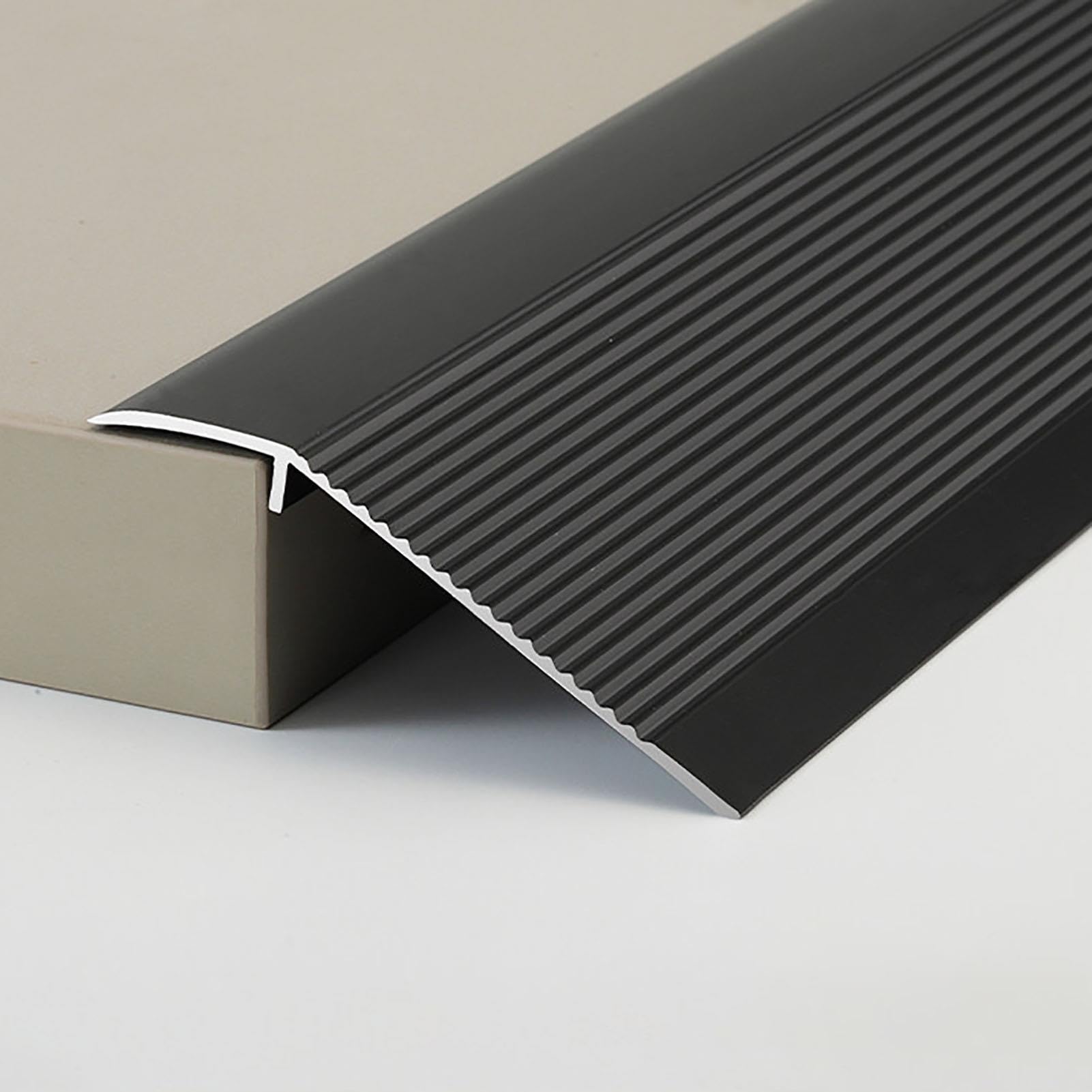 Profilo di Transizione Pavimento Riduttore di Soglia Antiscivolo Metallo | Barra Divisoria per Rampa da Pavimento in Legno a Laminato, Profilo di Transizione in Alluminio Resistente per Pavimenti