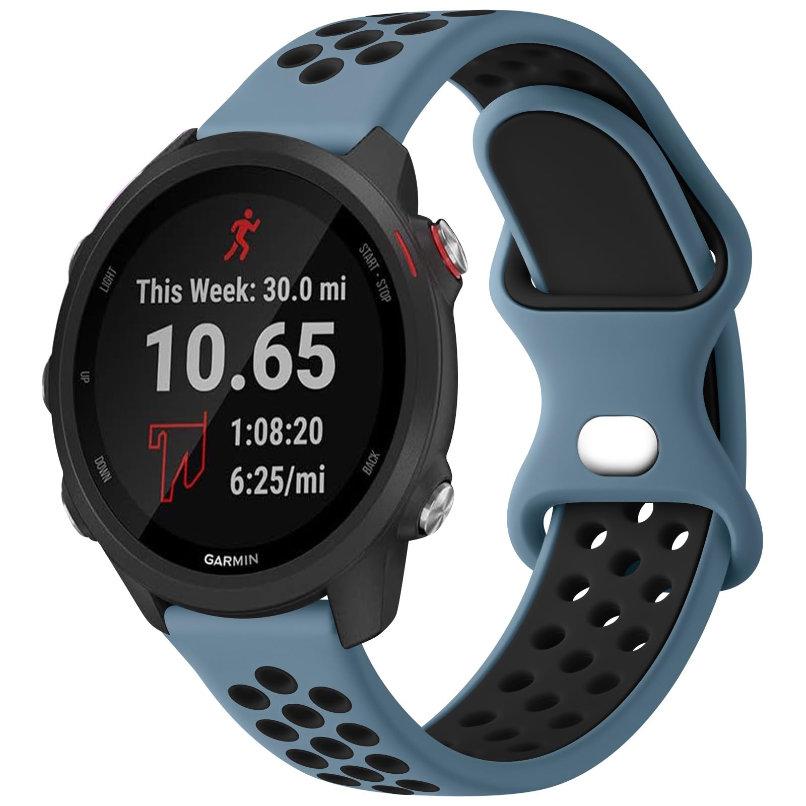 Meliya Bands Compatible with Garmin Forerunner 245/645 & 55/158 Band, 20mm Replacement Soft Silicone Sport Band for Garmin Forerunner 645/245 Music &