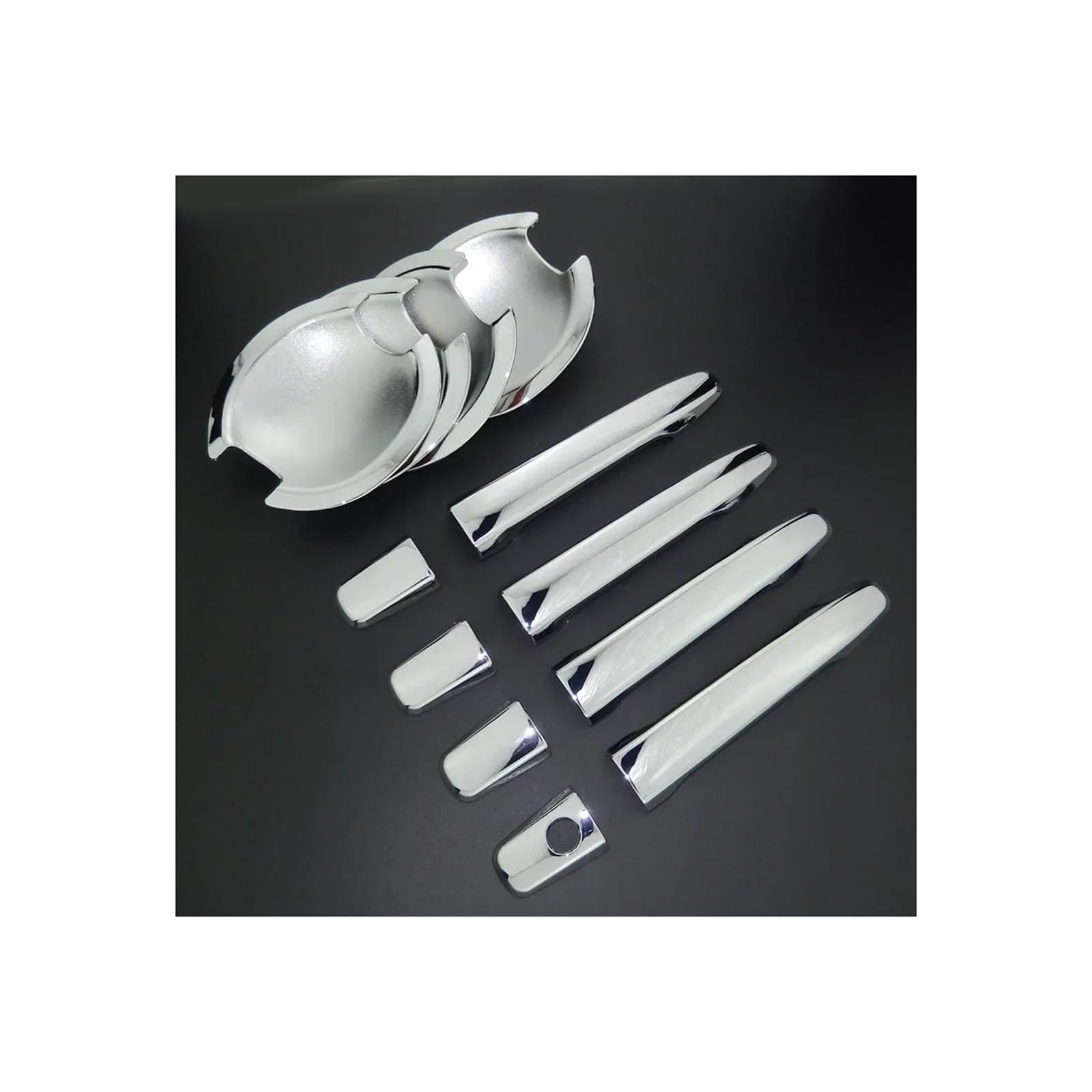 CAVINBDZ for Mitsubishi for Outlander for Lancer RVR ASX Chrome Exterior Door Handle Cover Moulding Trim (No Button Set)