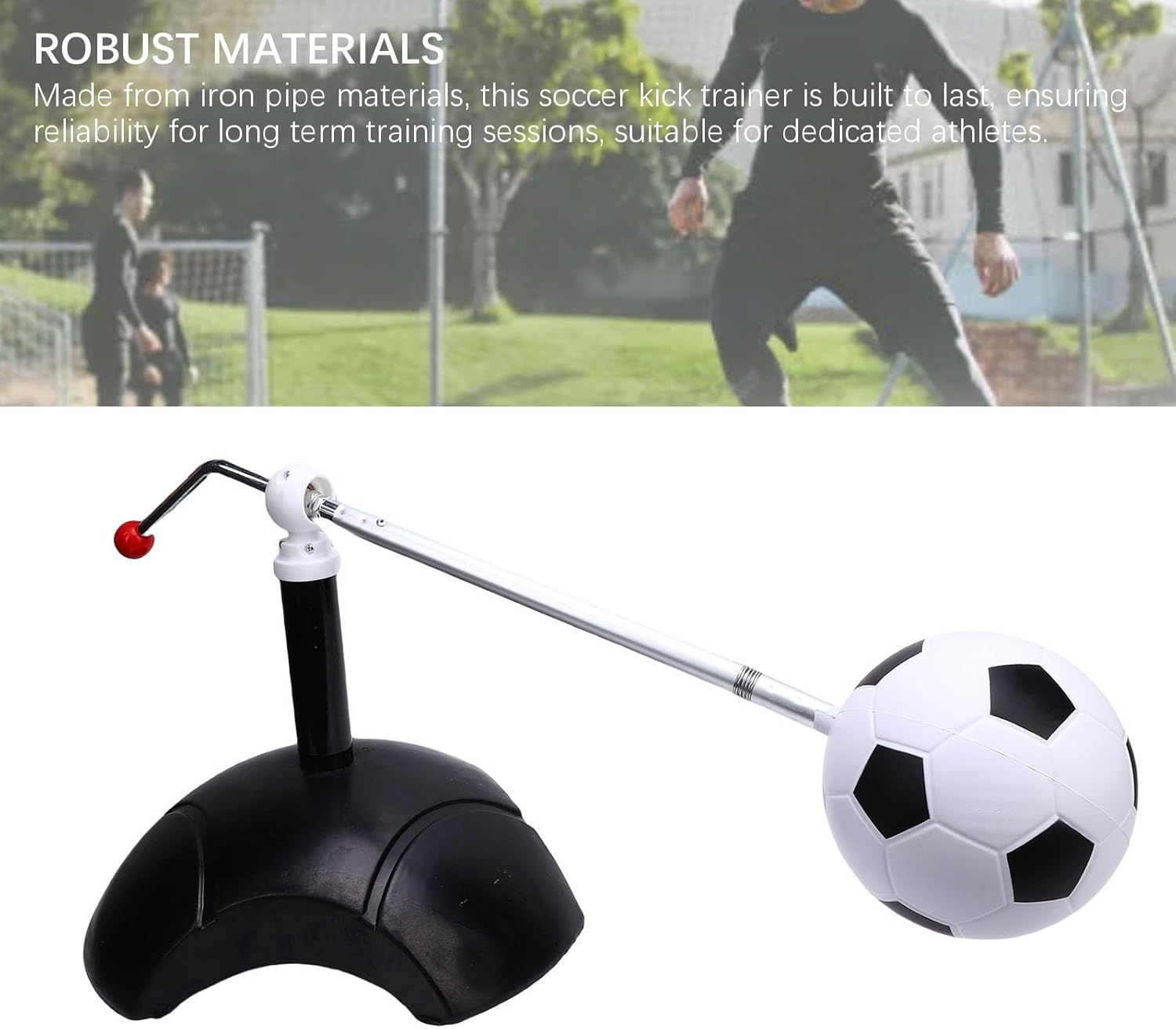 Football Kick Holder, Portable Soccer Kicking Tee Stand Equipment Skill Improvement for Training with Base