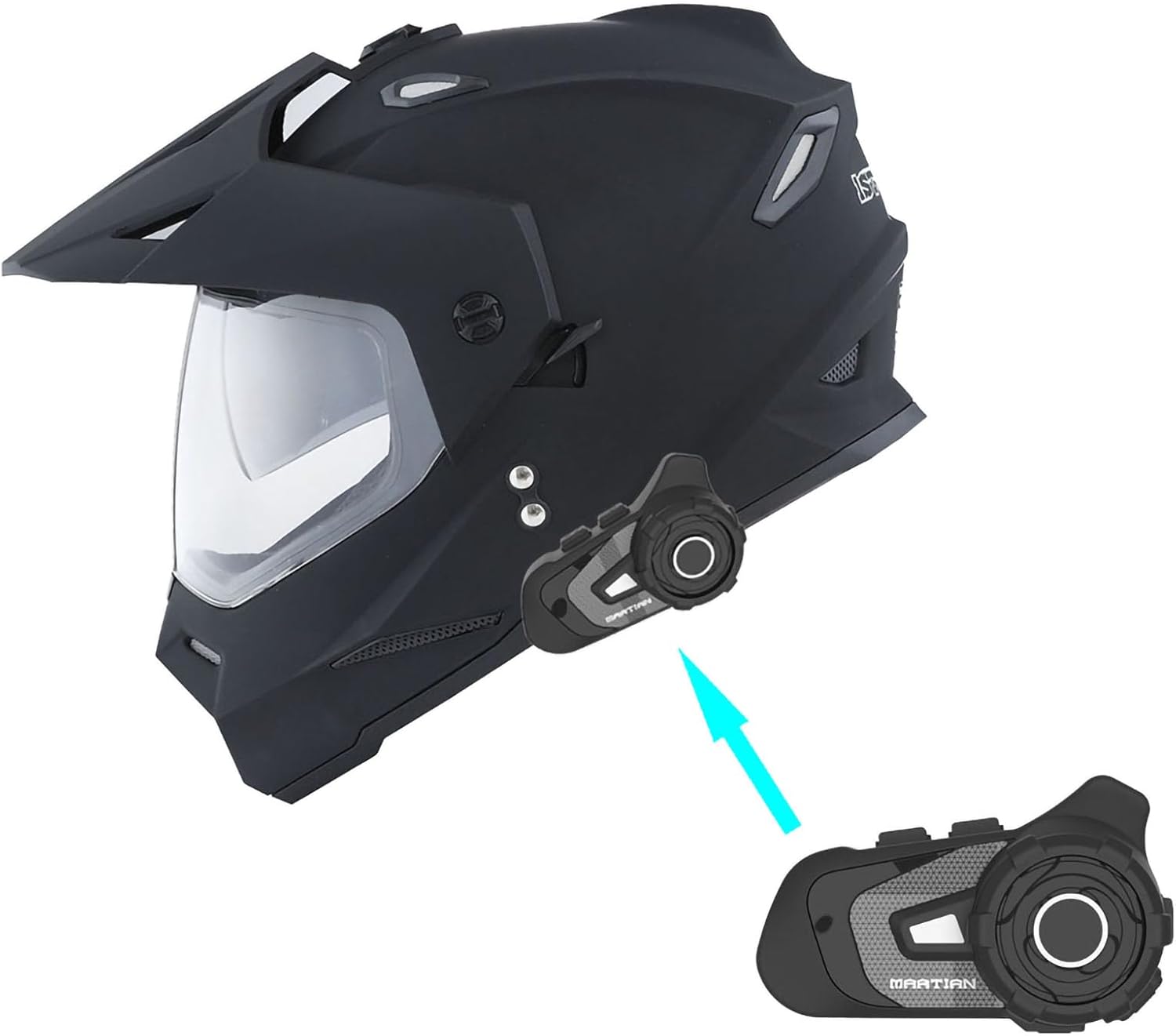 1Storm Dual Sport Motorcycle Motocross Off Road Full Face Helmet Dual Visor: HF802