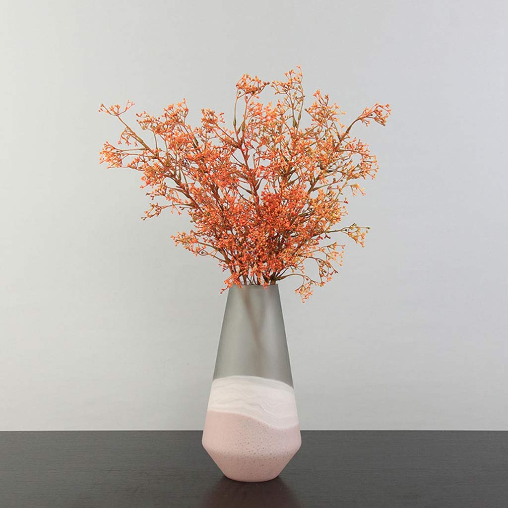 Vaso Il vaso di vetro smerigliato americano può essere idroponico Home Living Room Model Room Mobile TV Decorazione floreale Decorazione Vaso In Ceramica(B)